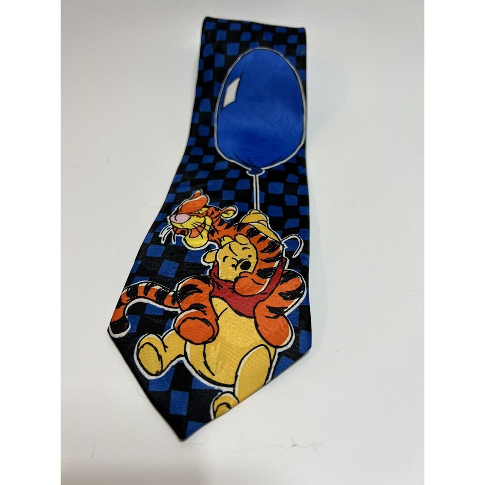 Pooh Disney Winnie The Pooh & Tigger Blue Balloon Men's Neck Tie Korea
